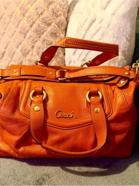 Authentic Coach Ashley Satchel with Gold Hardware